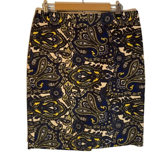 Ann Taylor Dresses & Skirts - Ann Taylor Paisley Pencil Skirt Size 12  100% Cotton Shell & Polyester Lining